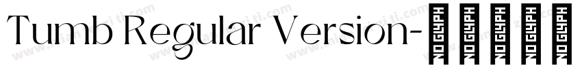 Tumb Regular Version字体转换